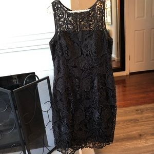 Adrianna Papell Black knitted dress